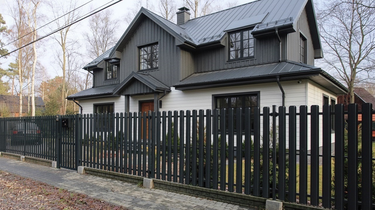 Модульный забор из евроштакетника